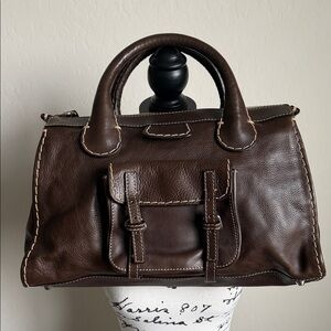Vintage Chloé Brown Leather Edith Handle Bag